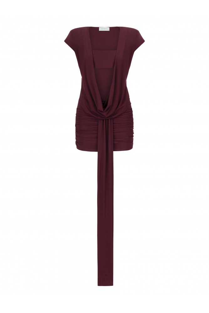 Eivissa Burgundy Dress