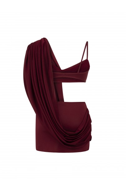 "la tropézienne" burgundy elbise
