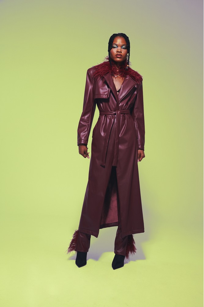 Burgundy Maxi Coat
