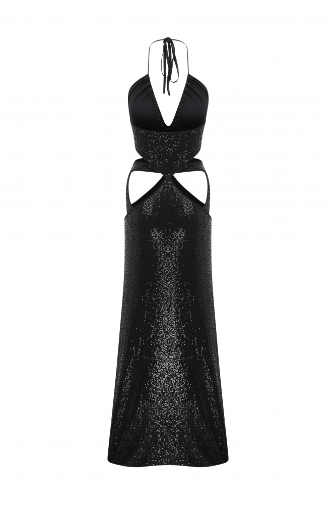 Le Rêve  siyah cut-out elbise